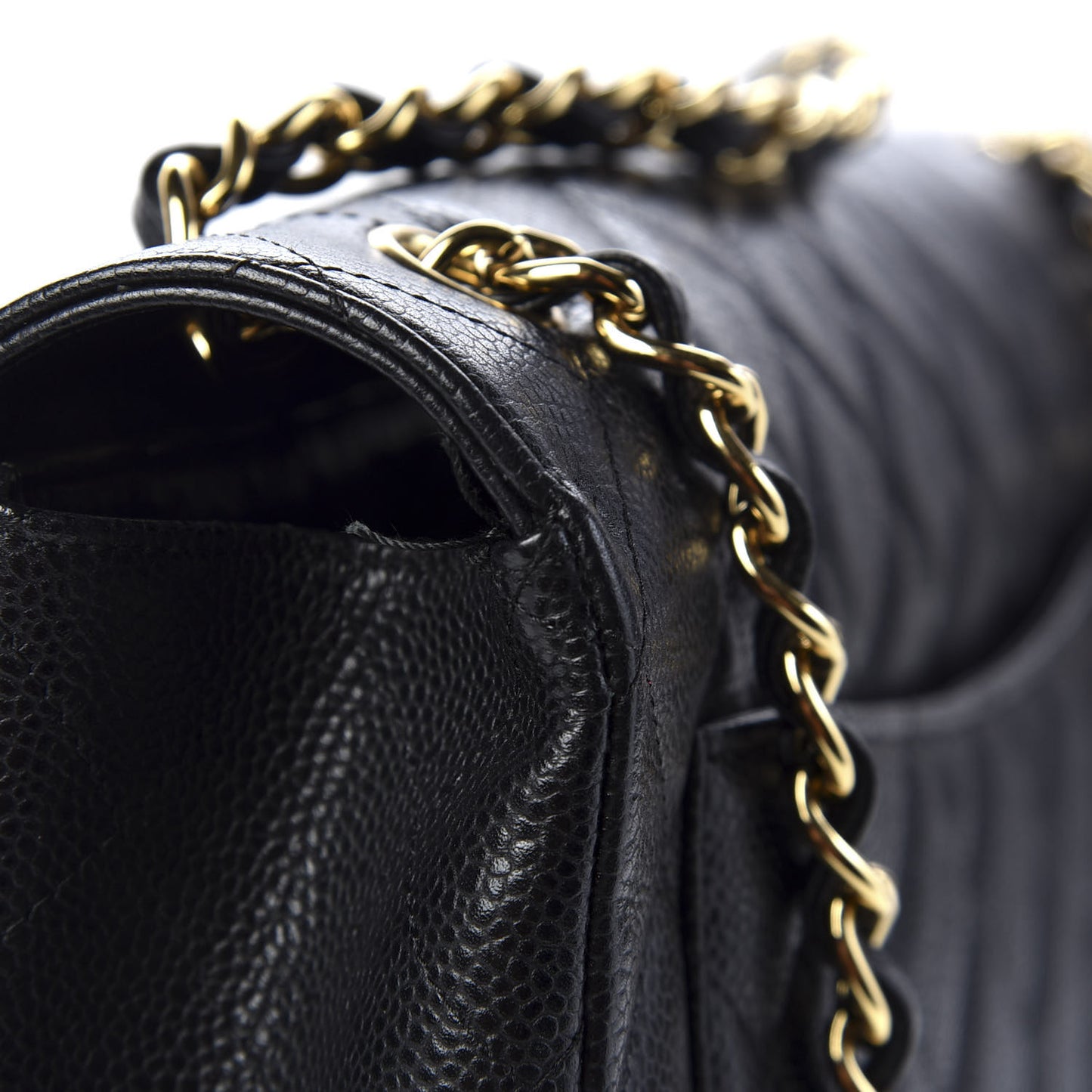 Caviar Quilted Maxi Single Flap Black
