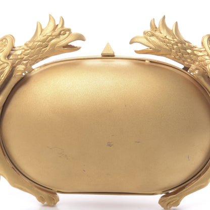 Valentino Garavani Metal Gryphon Clutch Gold 9 of 15