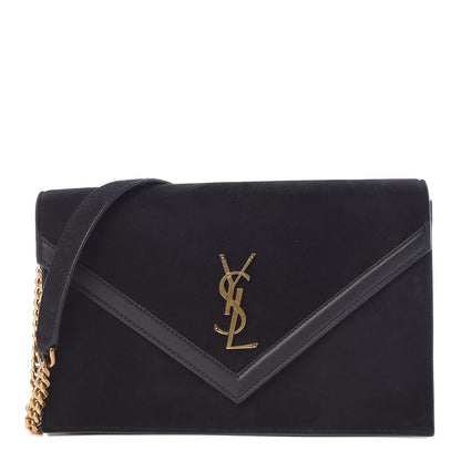 Saint Laurent Suede Calfskin Monogram Le Sept Chain Bag Black 1 of 9
