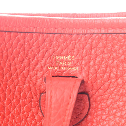 Hermes Taurillon Clemence Evelyne TPM Rouge De Coeur 6 of 9