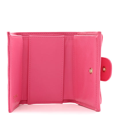 Chanel Caviar Quilted Tri-Fold Flap Wallet Pink 5 of 8