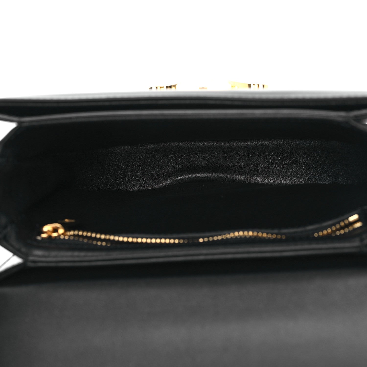 Celine Shiny Calfskin Besace Clea Chain Triomphe Black 5 of 9