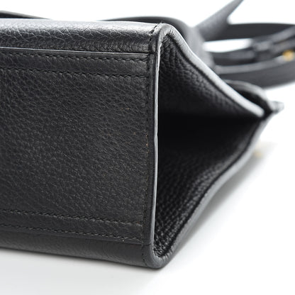 Gucci Calfskin Mini GG Marmont Top Handle Bag Black 10 of 12