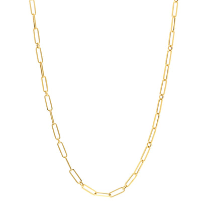 Roberto Coin 18K Yellow Gold Paper Clip Link Necklace 1 of 5