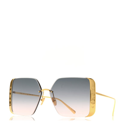 Louis Vuitton Metal LV Moon Square Sunglasses Z1994U Gold 1 of 7