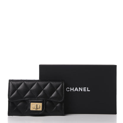 Chanel Aged Calfskin Quilted Reissue Flap Card Holder Black 8 of 8