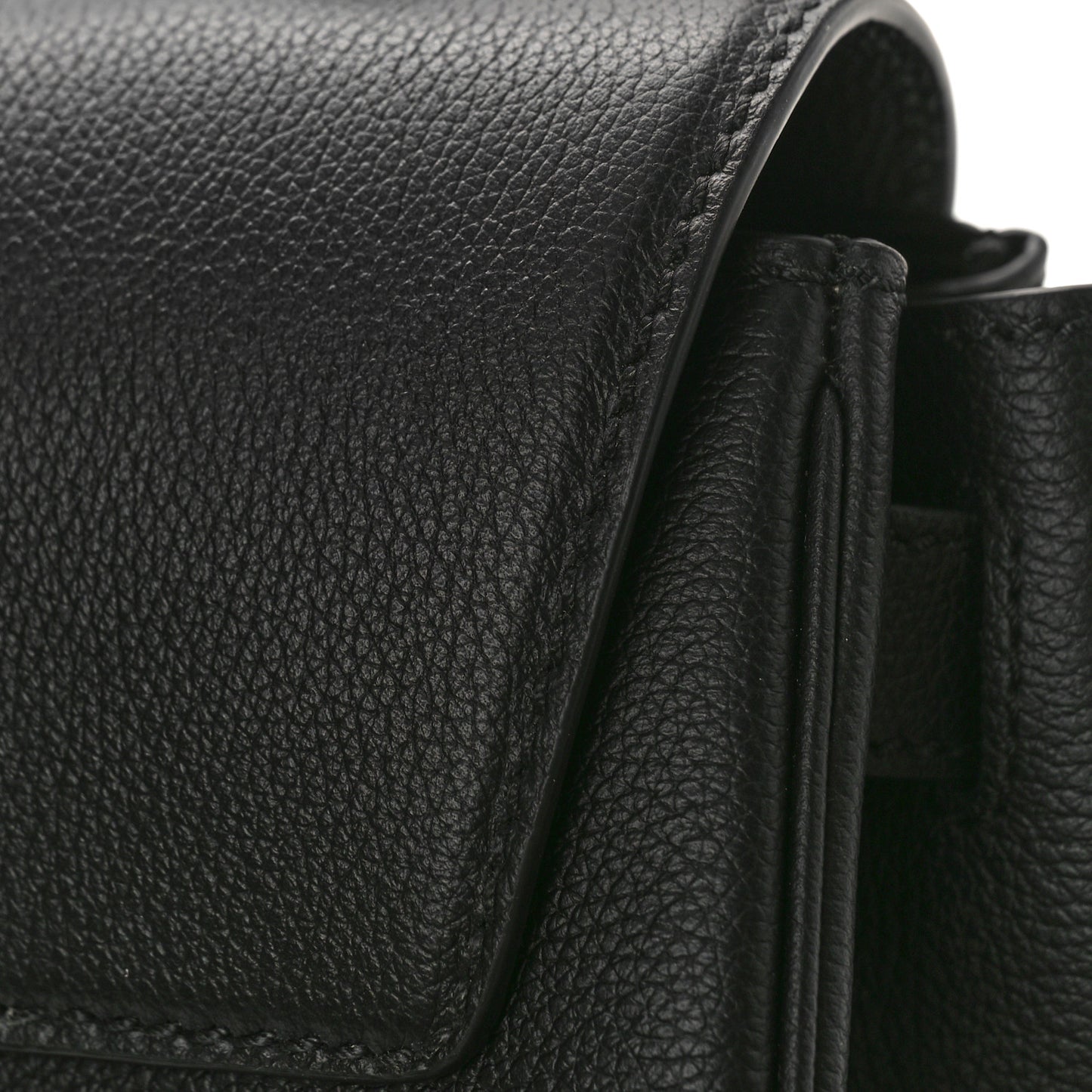 Grained Calfskin La Medusa Top Handle Bag Black