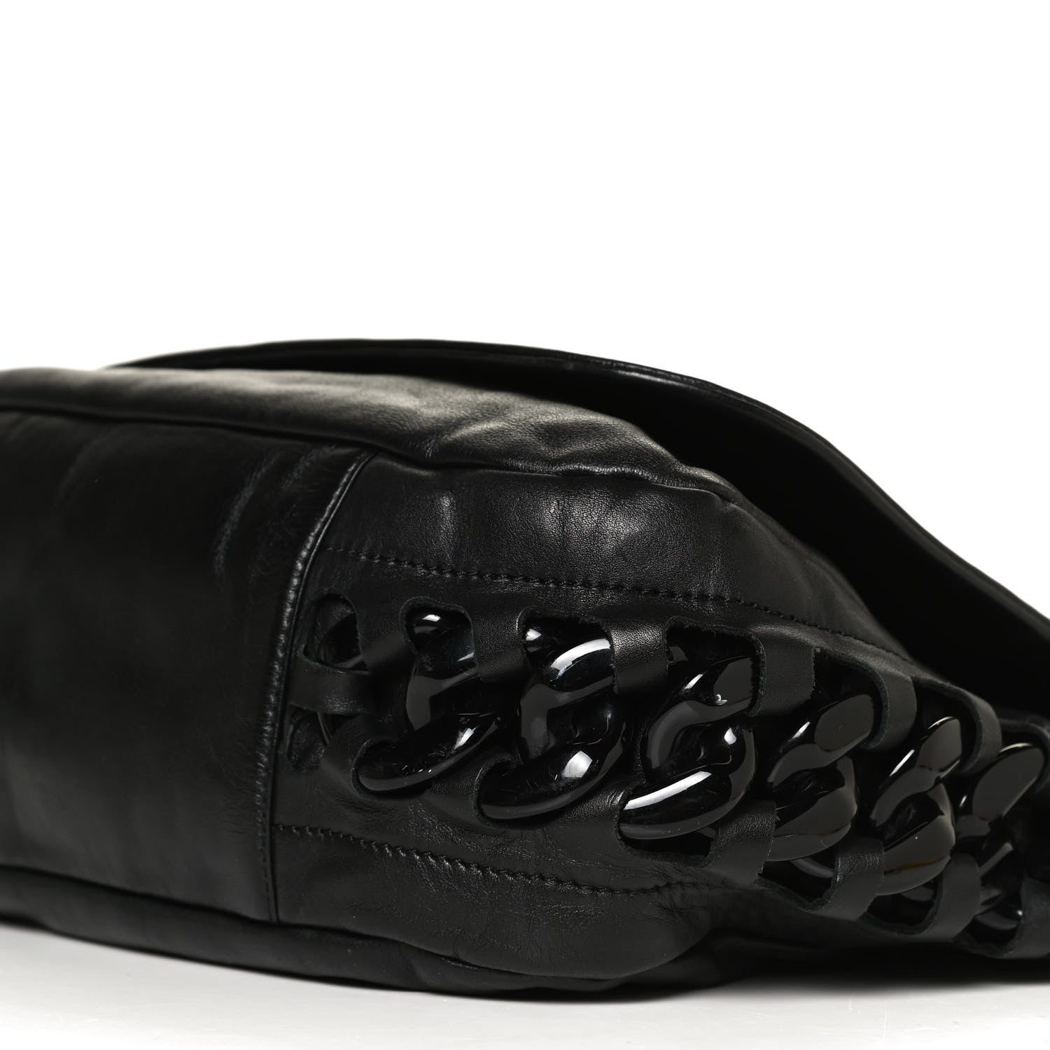 Chanel Calfskin Modern Chain Rhodoid Flap Black 9 of 9