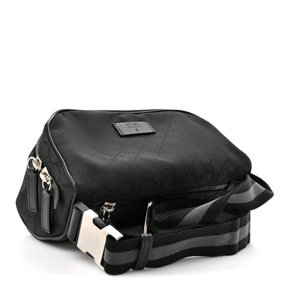Gucci Nylon Monogram Fanny Pack Belt Bag Black 3 of 10