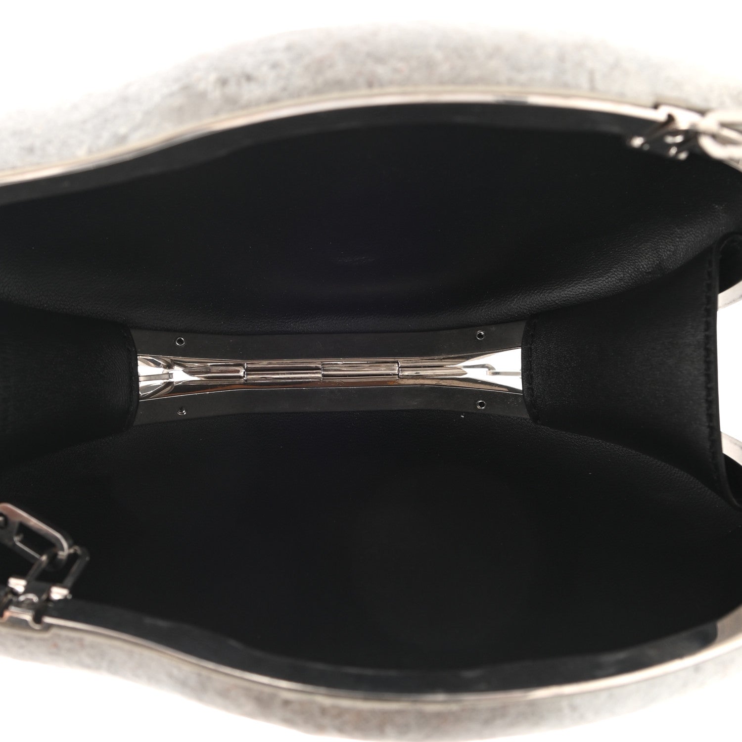 Bottega Veneta Pebble Rock Mini Chain Clutch Grey 7 of 11