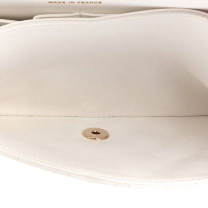 Chanel Caviar Quilted Medium Double Flap White 6 of 15