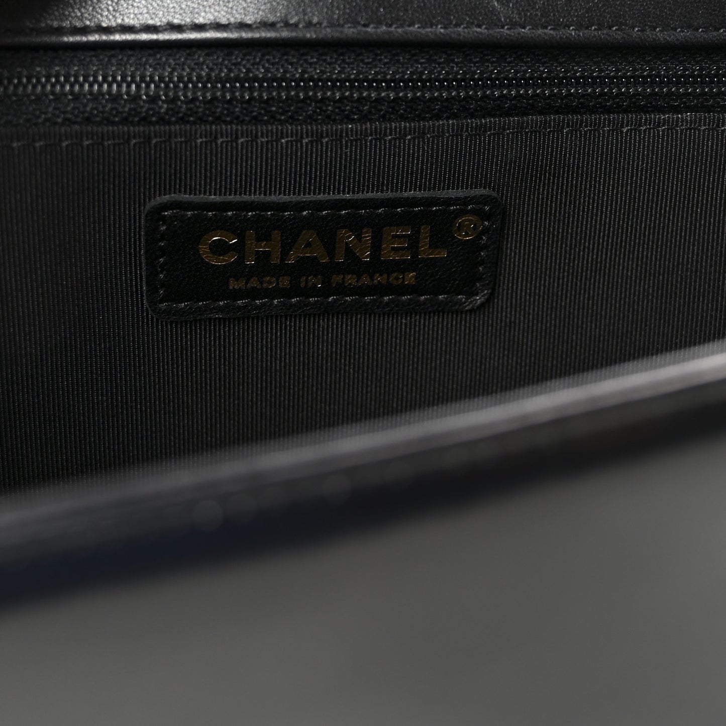 Iridescent Glazed Calfskin Quilted New Medium Boy Flap Black