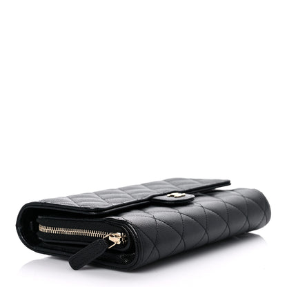 Chanel Caviar Quilted Phone Holder Wallet on Removable Chain Black 5 of 12
