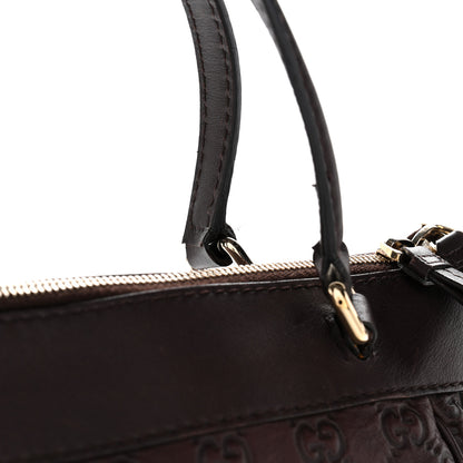 Gucci Guccissima Mayfair Top Handle Satchel Dark Brown 13 of 13