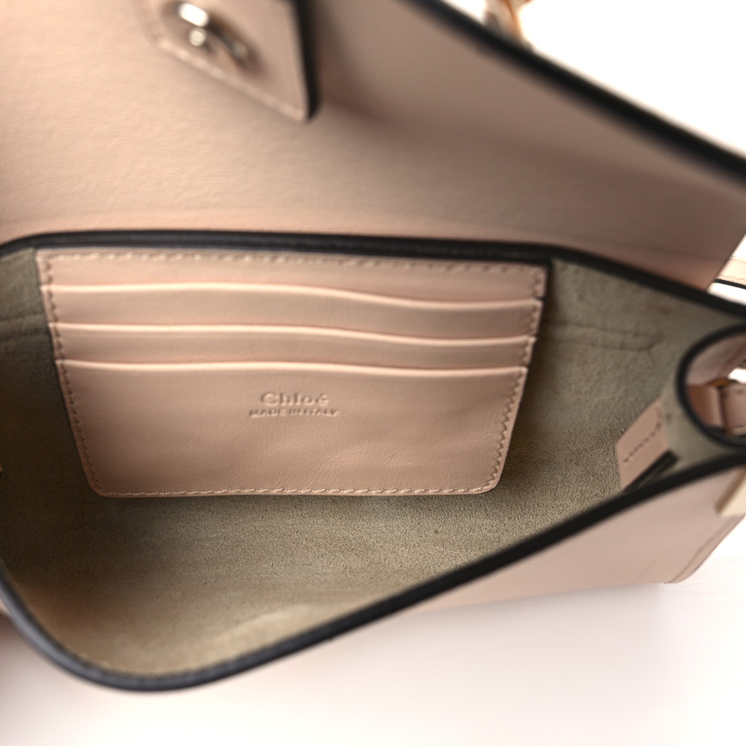 Chloe Suede Calfskin Mini Faye Shoulder Bag Cement Pink 4 of 6