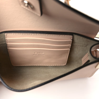 Chloe Suede Calfskin Mini Faye Shoulder Bag Cement Pink 4 of 6
