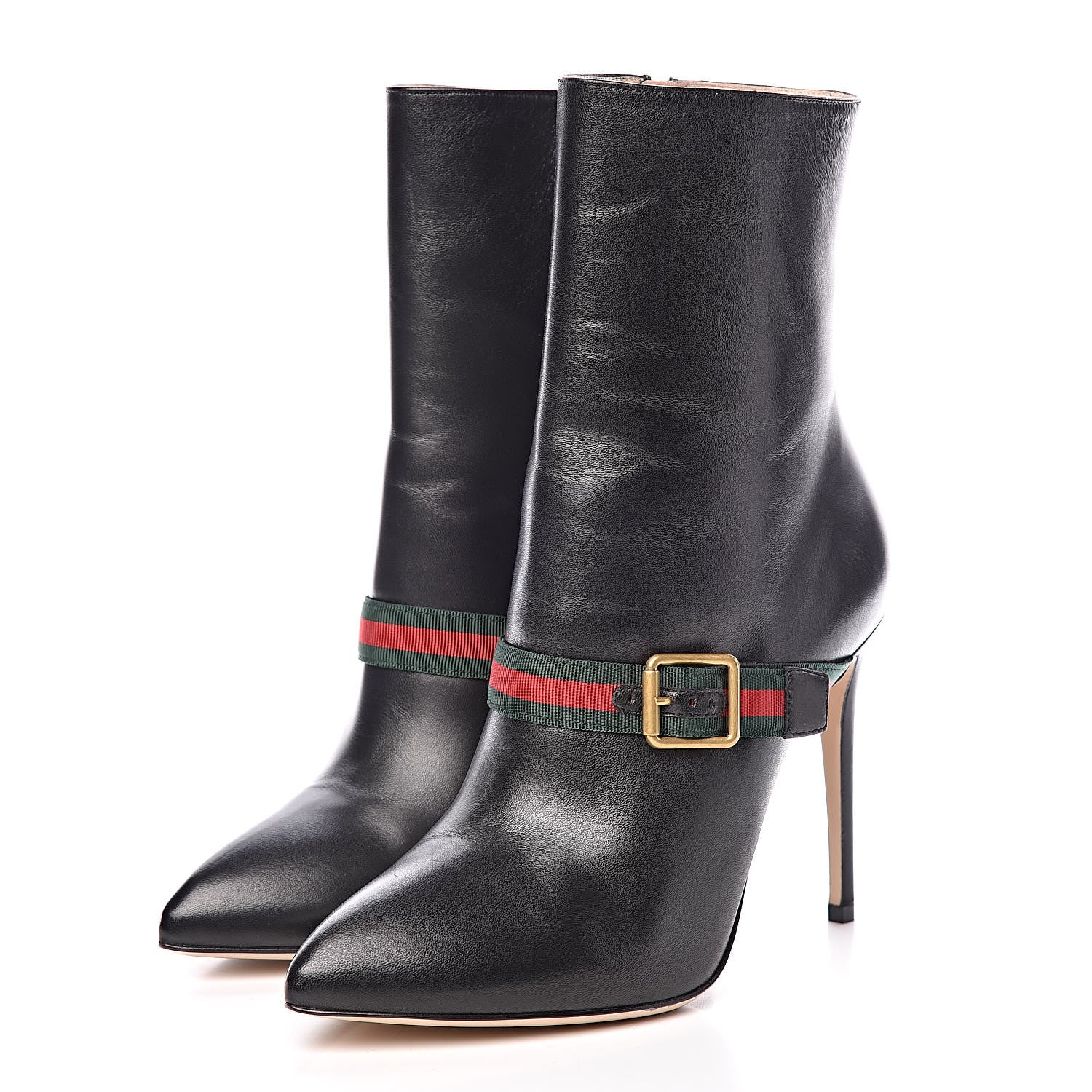Gucci Nappa Sylvie Ankle Boots 39 Black 3 of 10