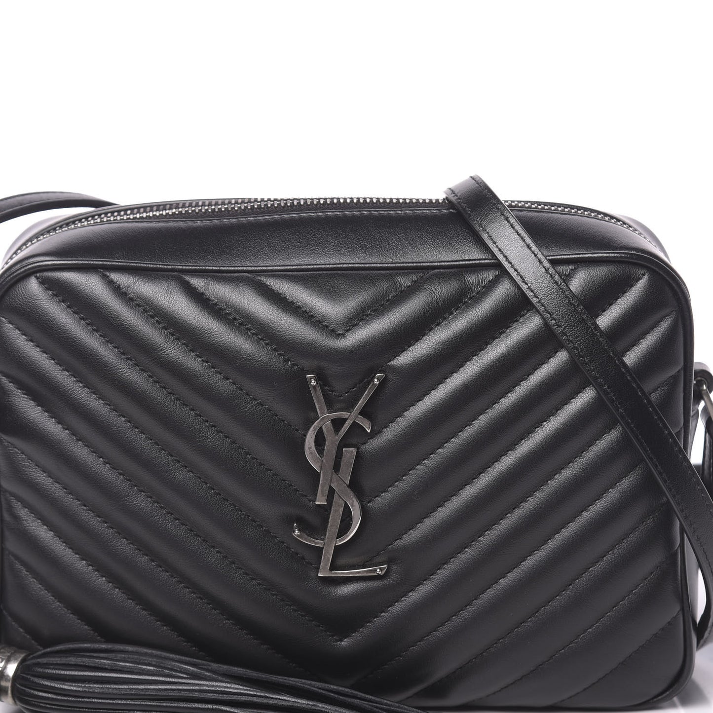 Calfskin Matelasse Monogram Lou Camera Bag Black