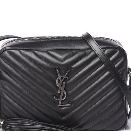 Saint Laurent Calfskin Matelasse Monogram Lou Camera Bag Black 9 of 9