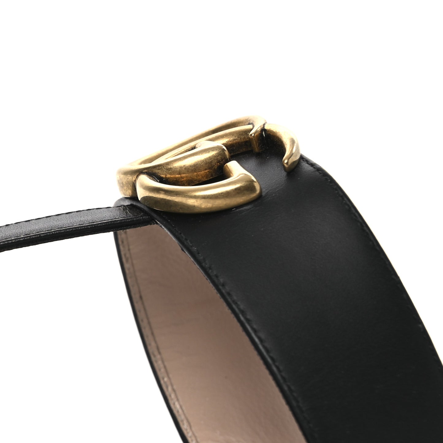 Calfskin GG Marmont Thong Sandals 36 Black