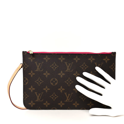 Louis Vuitton Monogram Neverfull MM GM Pochette Pivoine 2 of 8