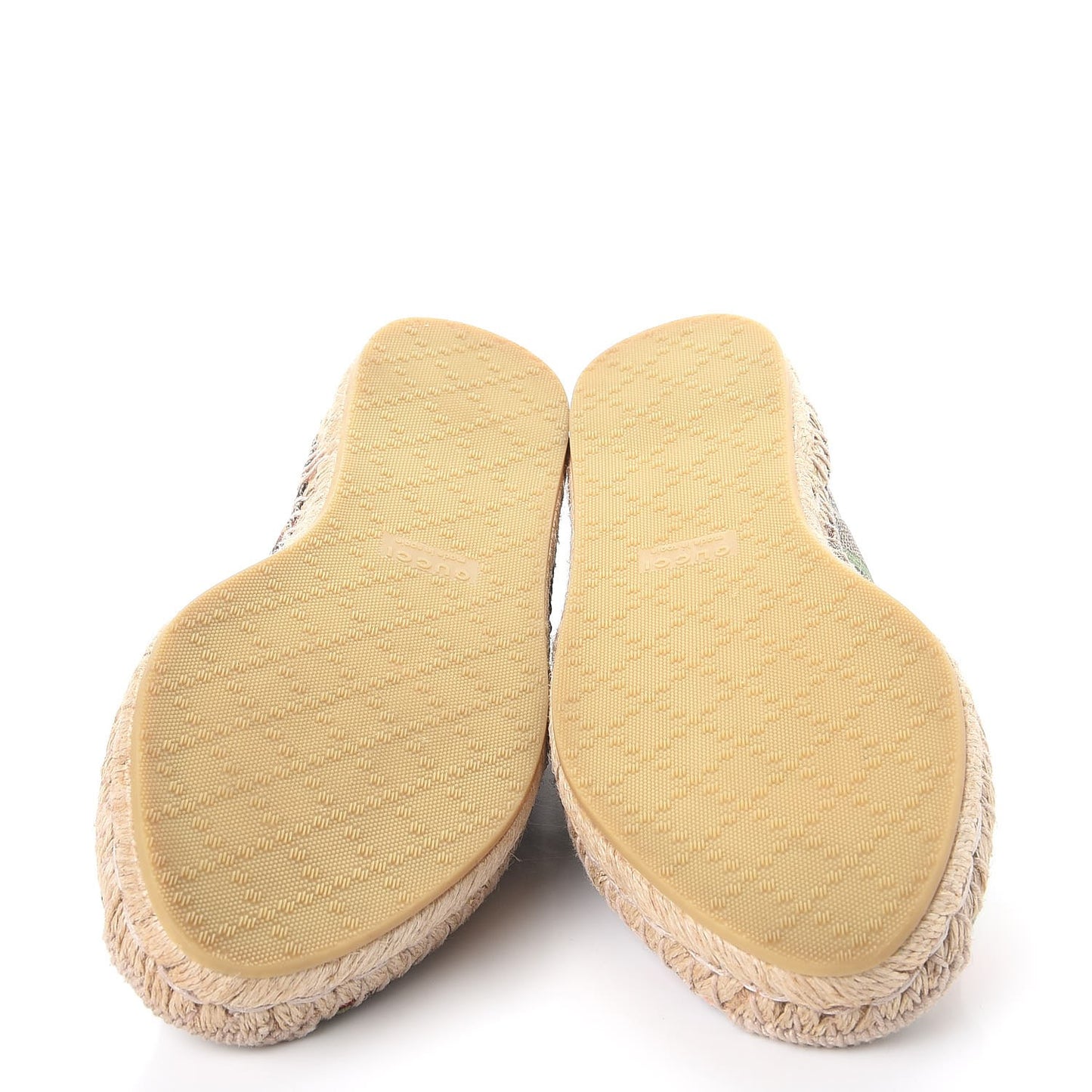 GG Supreme Monogram Tian Womens Espadrilles 35.5 Beige Multicolor Red