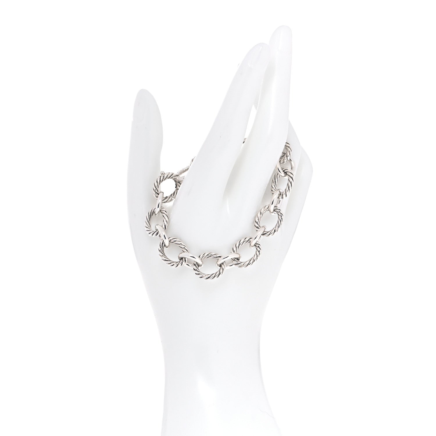 David Yurman Sterling Silver 12mm Large Oval Link Bracelet 2 of 6