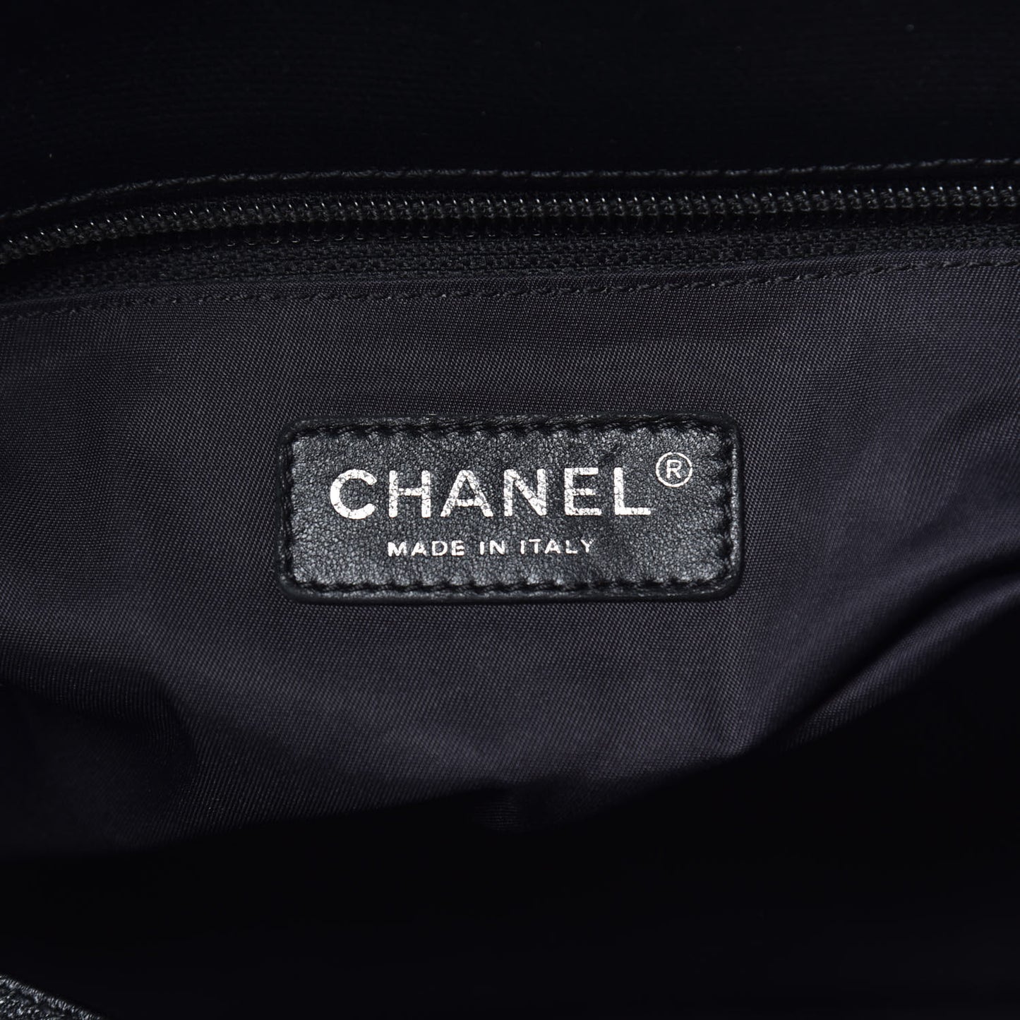 Coated Canvas Quilted Large Paris Biarritz Tote Black