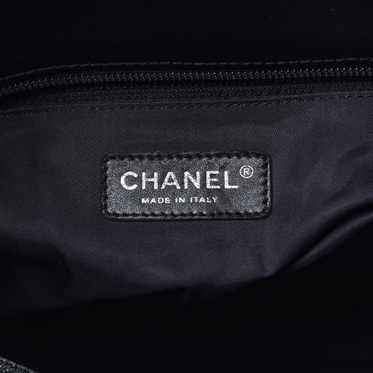 Chanel Coated Canvas Quilted Large Paris Biarritz Tote Black 6 of 10