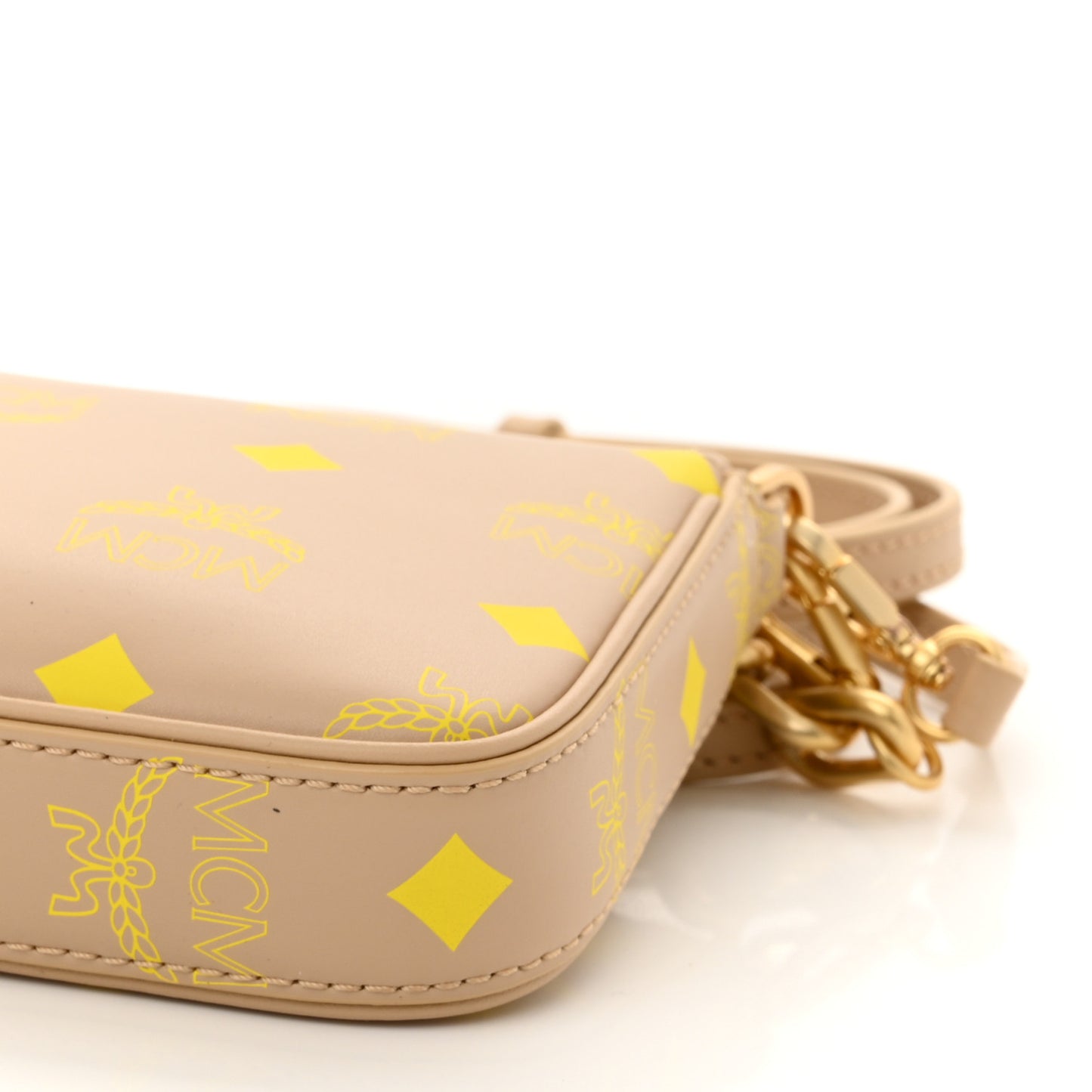 Calfskin Color Splash Mini Pouch on Chain Croissant