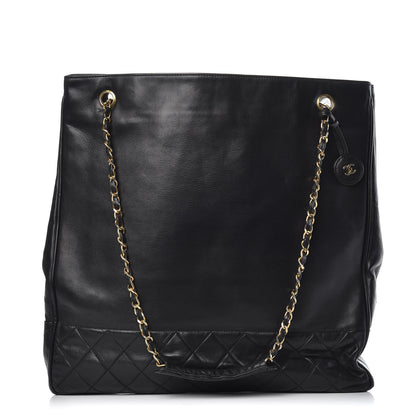 Chanel Lambskin Quilted Shopping Tote Black 1 of 17