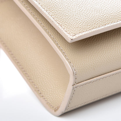 Saint Laurent Grain De Poudre Small Monogram Kate Satchel Nude Powder 8 of 10