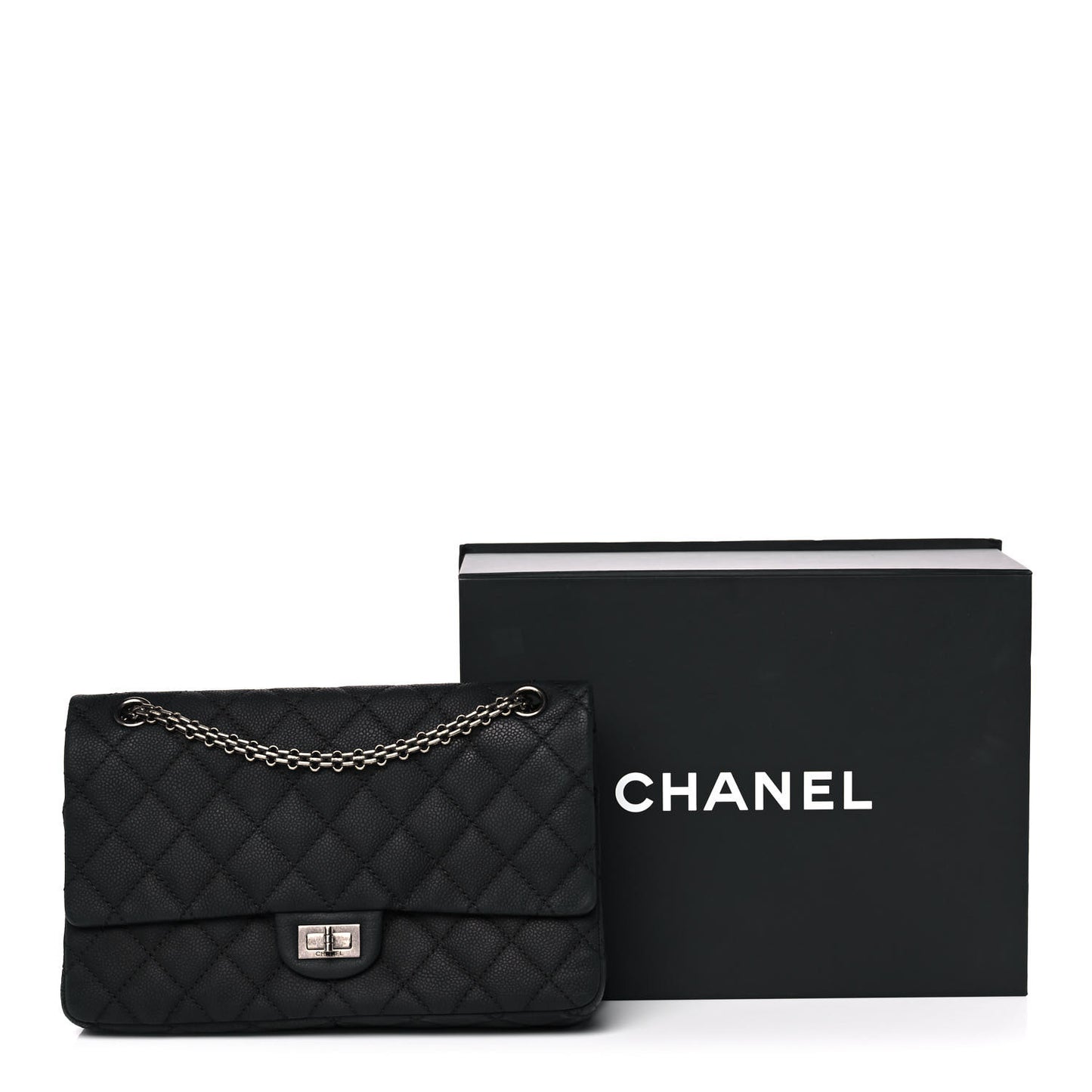 Iridescent Caviar Quilted 2.55 Reissue 226 Flap Black