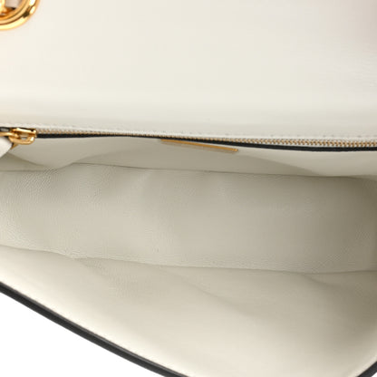 Fendi Nappa Small FF Embossed Midi Chain Baguette White 5 of 10