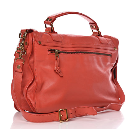 Proenza Schouler Lambskin Medium PS1 Satchel Deep Coral 3 of 11
