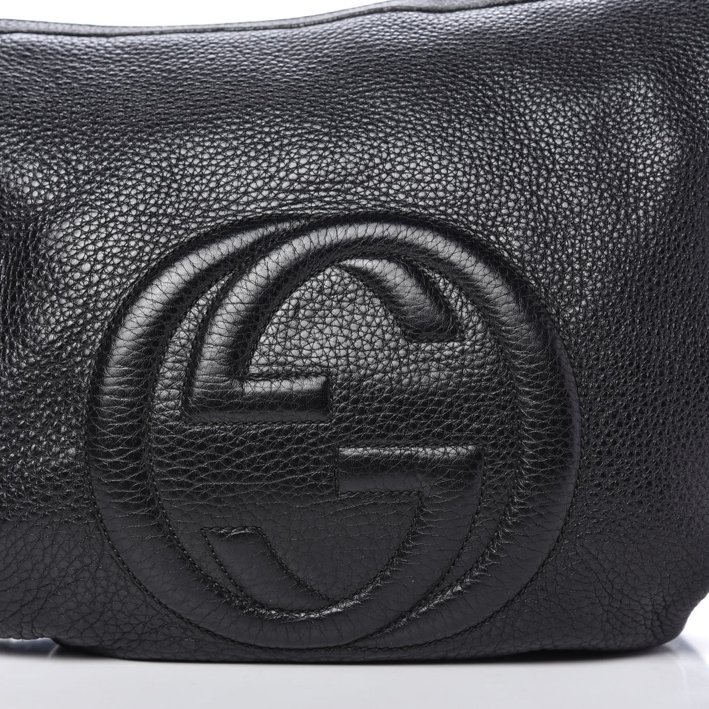 Pebbled Calfskin Medium Soho Hobo Black
