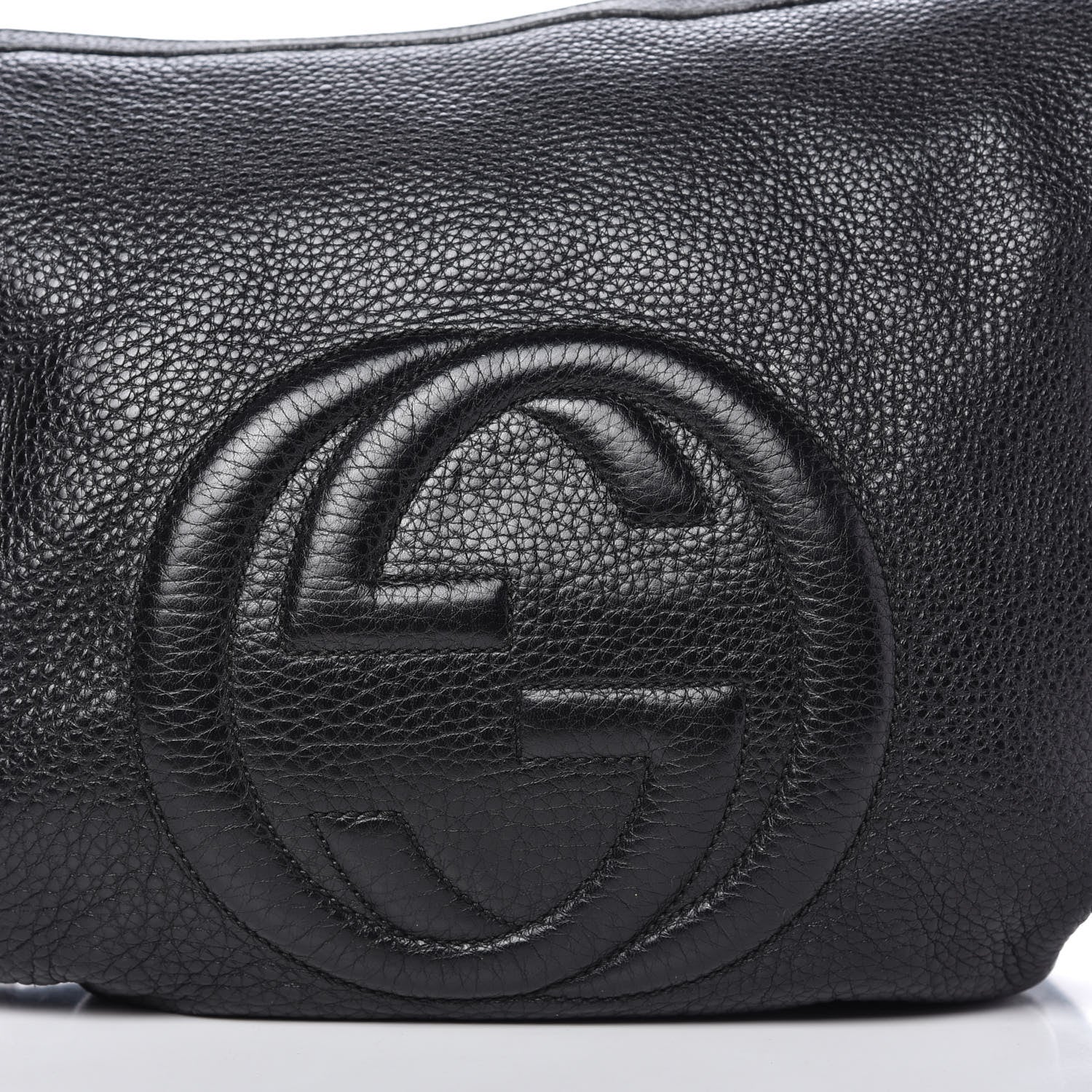Gucci Pebbled Calfskin Medium Soho Hobo Black 10 of 12