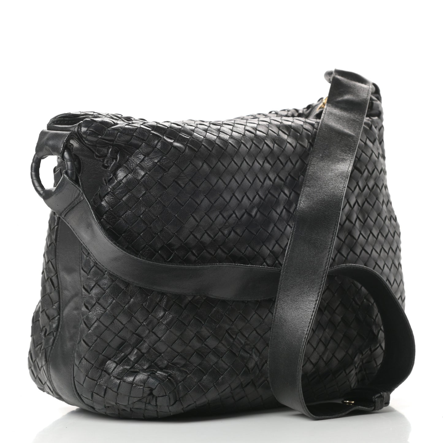 Nappa Intrecciato Hobo Black