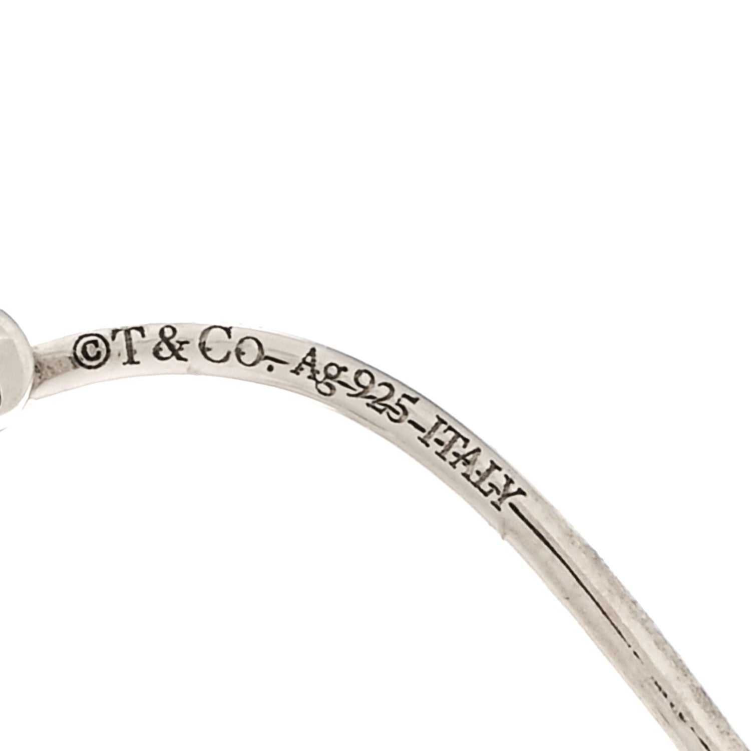 Tiffany Sterling Silver Pearl HardWear Hoop Earrings 4 of 5