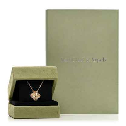 Van Cleef & Arpels 18K Yellow Gold Guilloche Vintage Alhambra Pendant Necklace 5 of 5