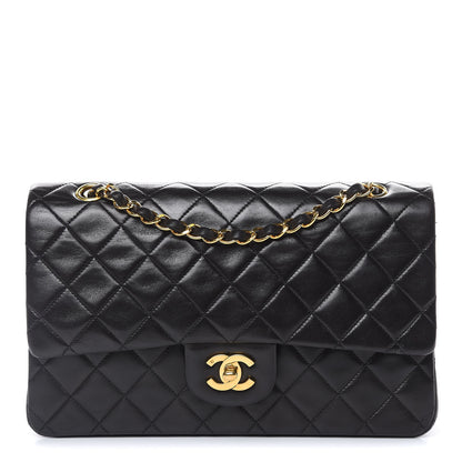 Chanel Lambskin Quilted Medium Double Flap Black 1 of 14