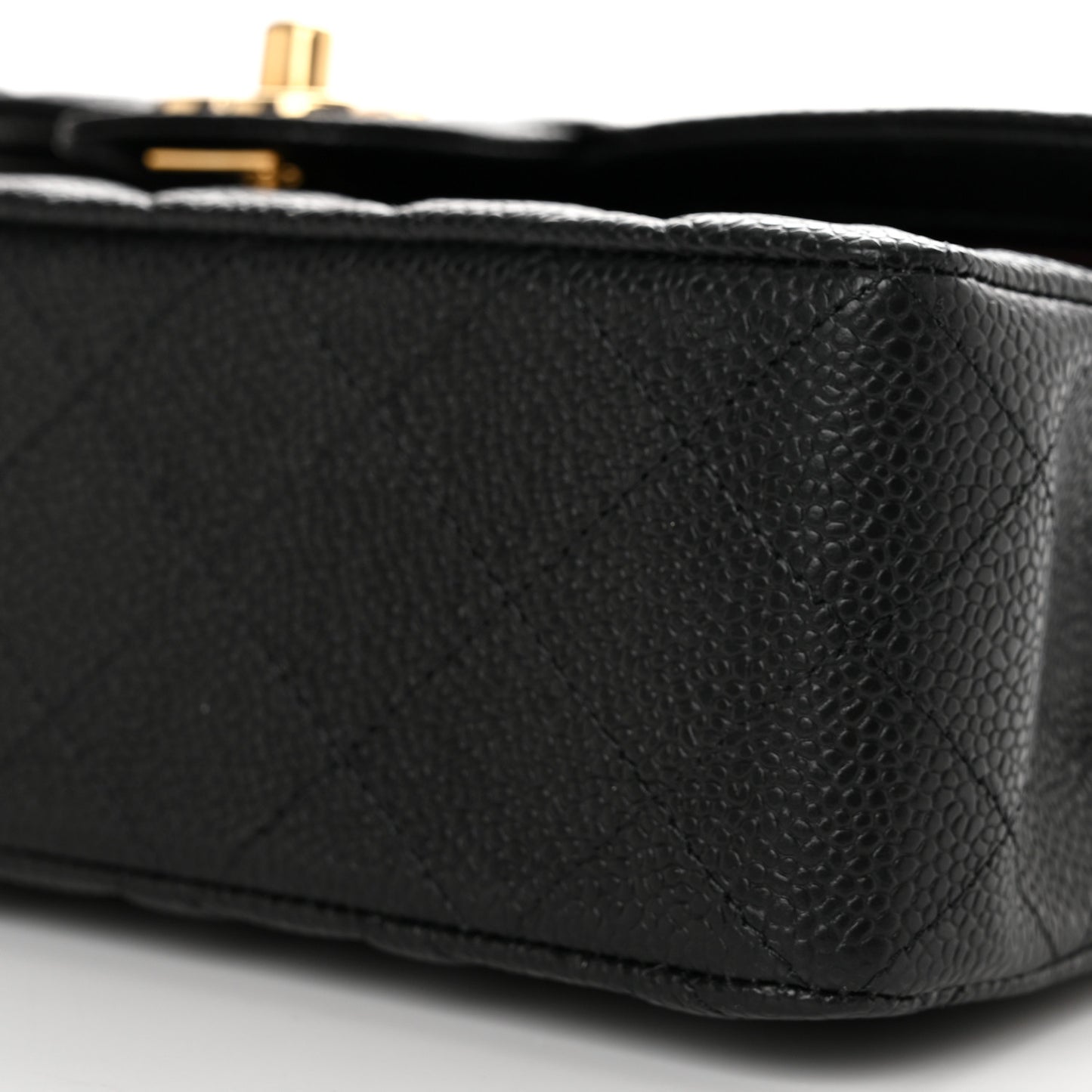 Caviar Quilted Small Double Flap Black