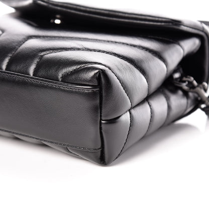 Saint Laurent Calfskin Y Quilted Monogram Toy Loulou Crossbody Bag Black 6 of 10