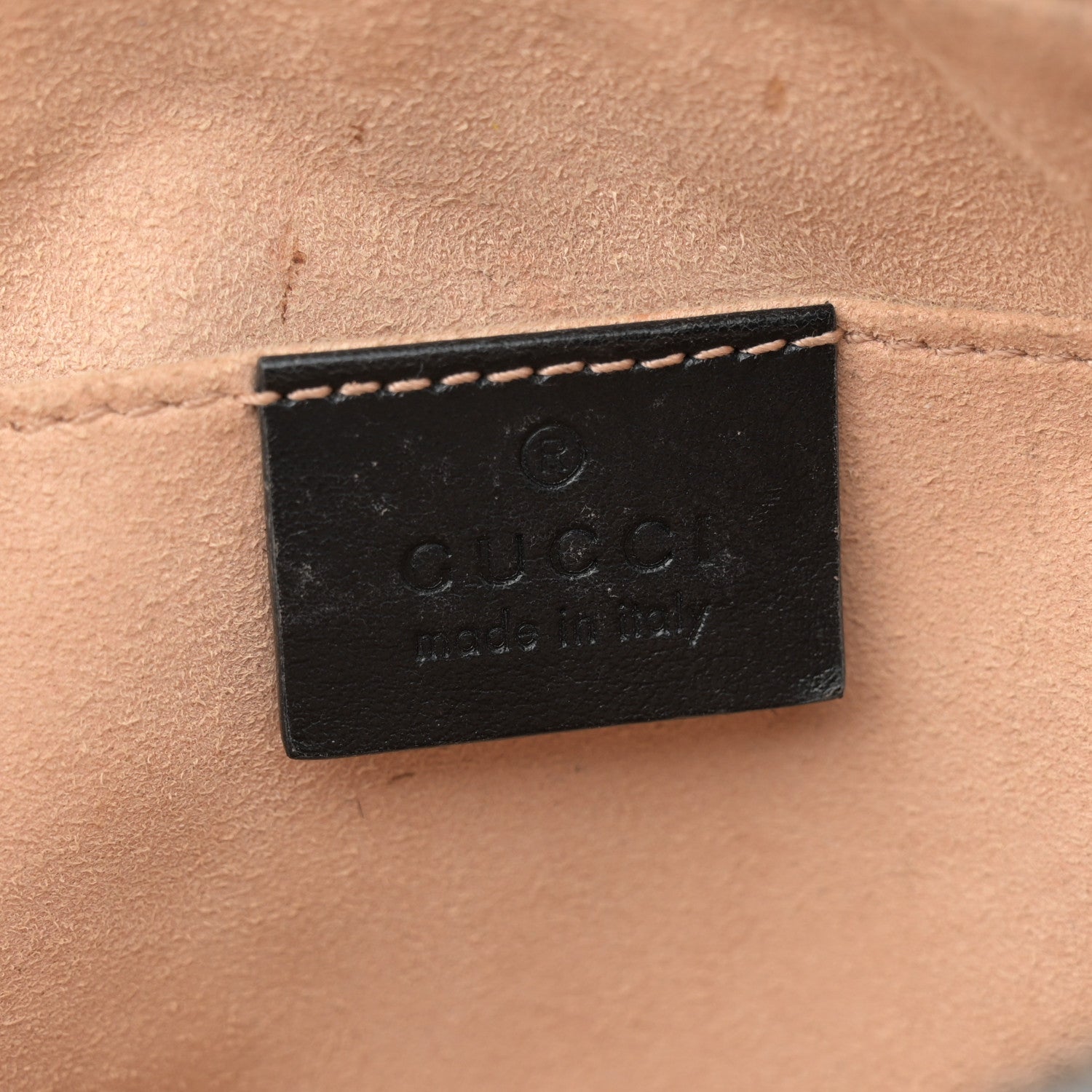 Gucci Calfskin Matelasse Mini GG Marmont Chain Shoulder Bag Black 6 of 14