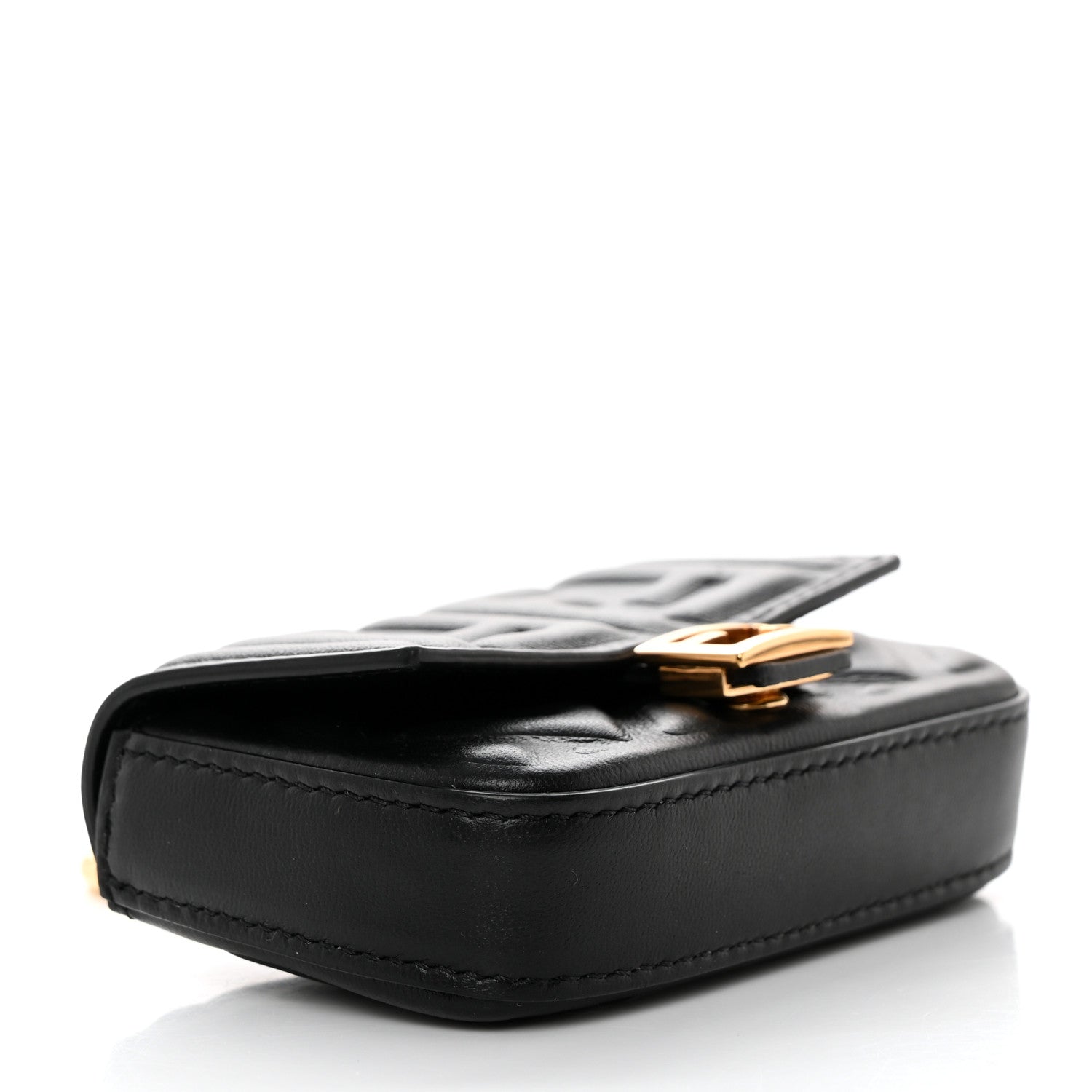 Fendi Nappa FF Embossed Nano Baguette Charm Black 4 of 7