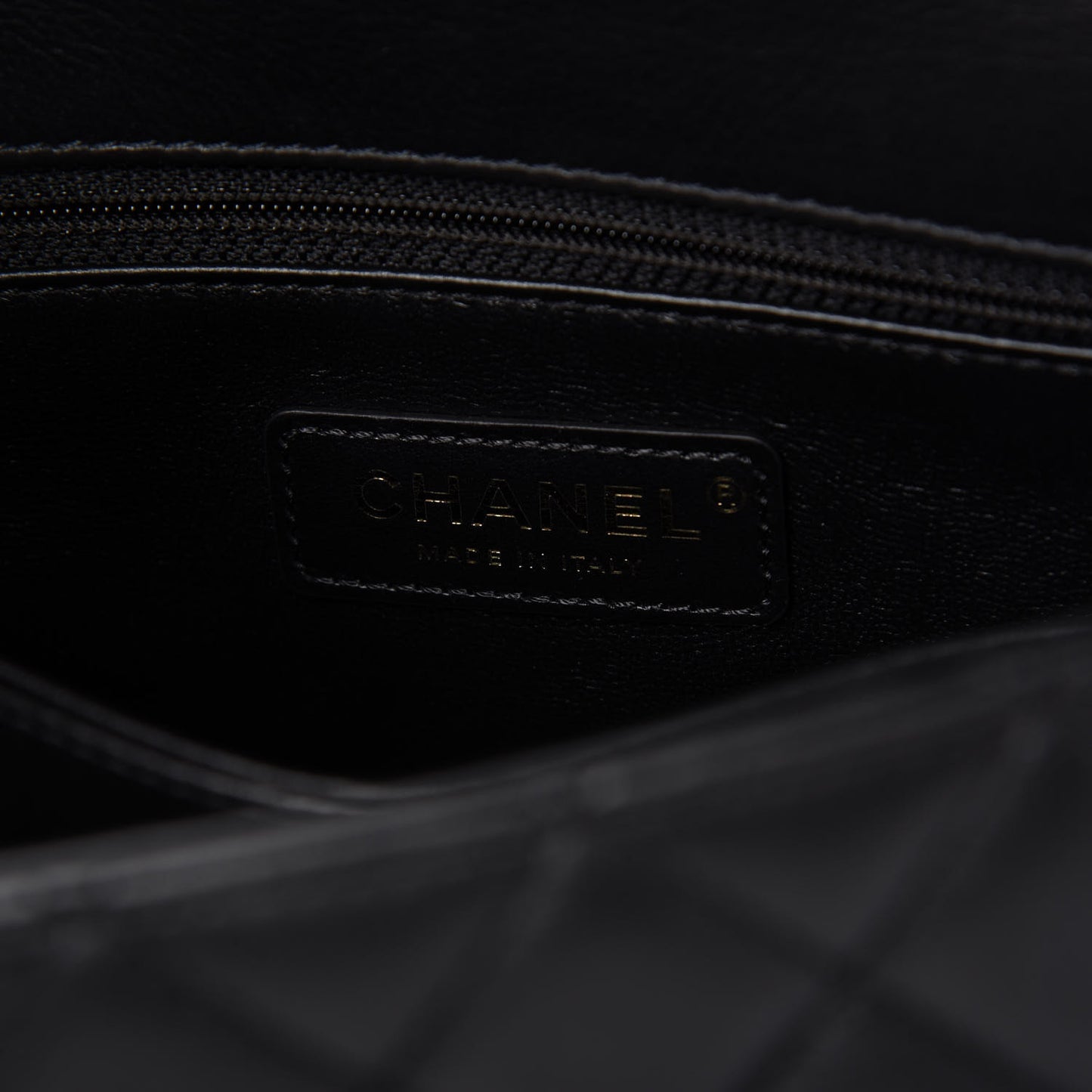 Calfskin Strass Quilted Mini Coco Handle Flap Black