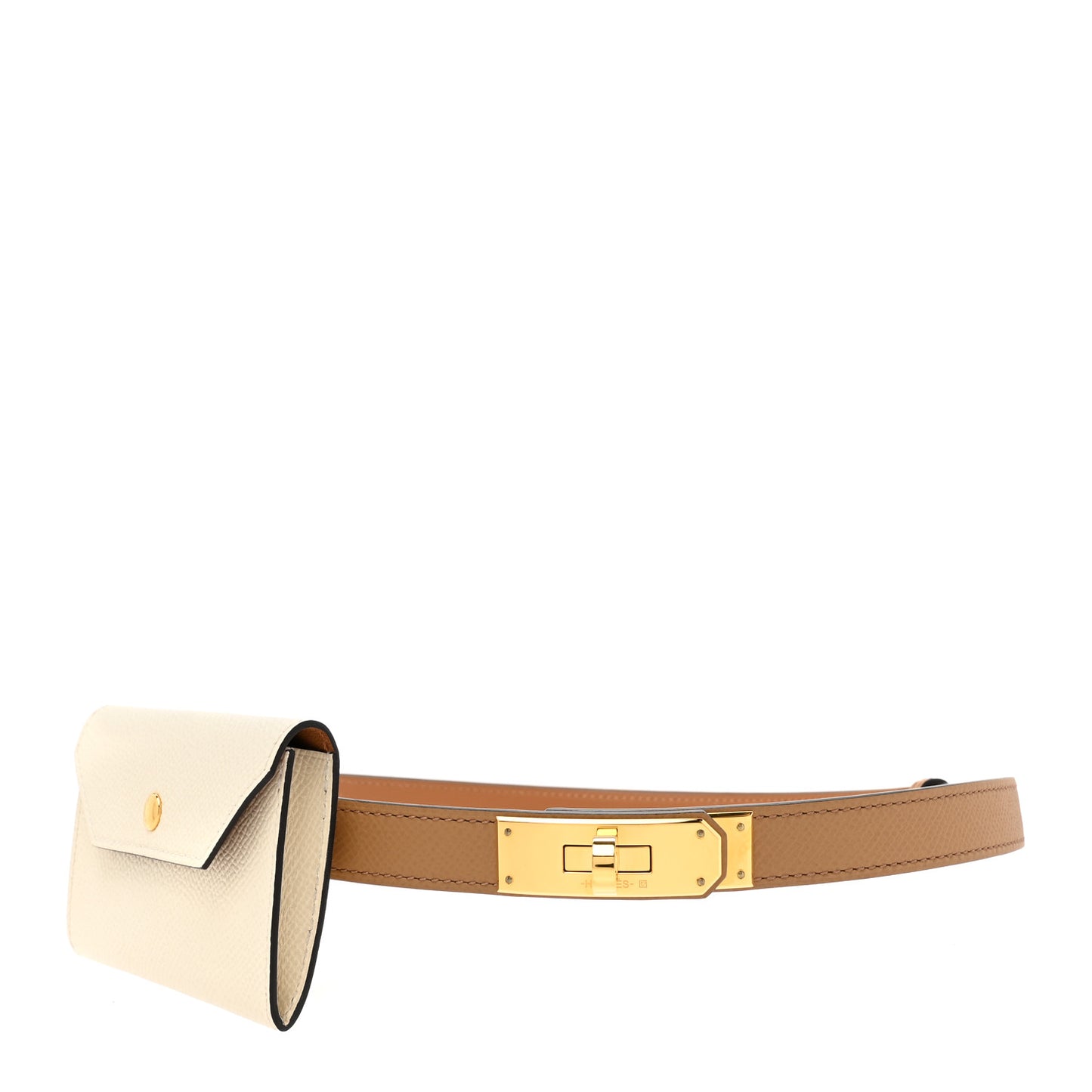 Epsom Kelly Pocket Belt Biscuit Nata