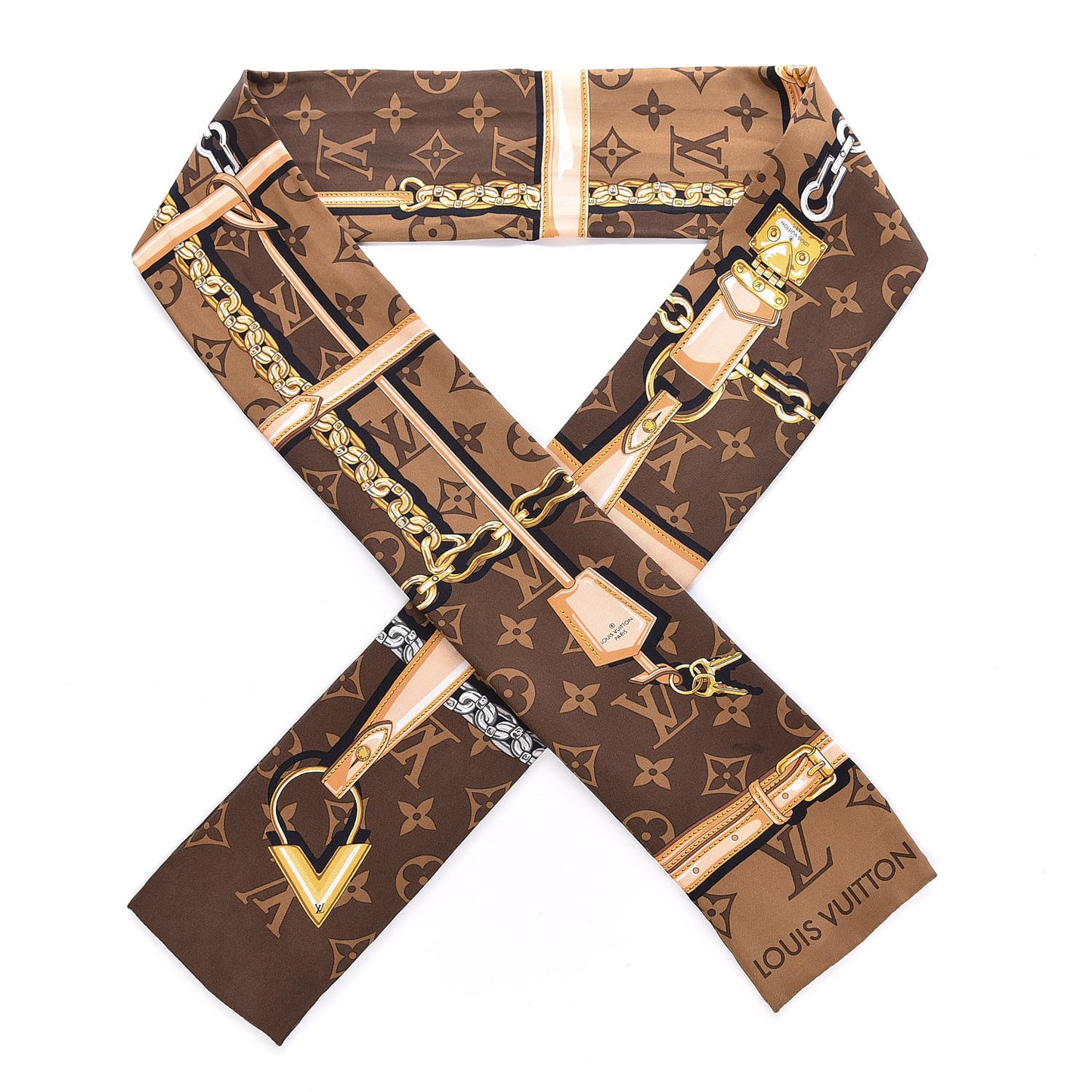 Silk Monogram Confidential Bandeau Brown