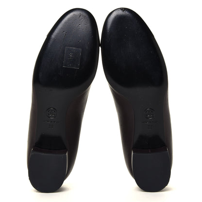 Chanel Lambskin CC Cap Toe Pumps 38 Dark Brown Black 12 of 14