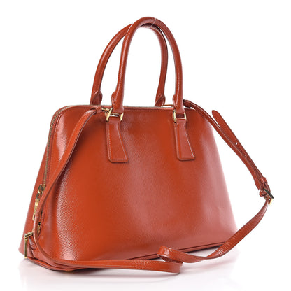 Prada Saffiano Vernice Medium Promenade Tote Arancio 3 of 16